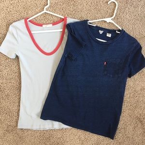 Lot/2 Blue Vintage Vibes Tees